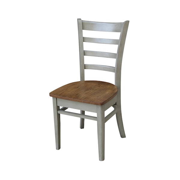 International Concepts Set of Two Emily Side Chair, Hickory/Stone C41-617P - main